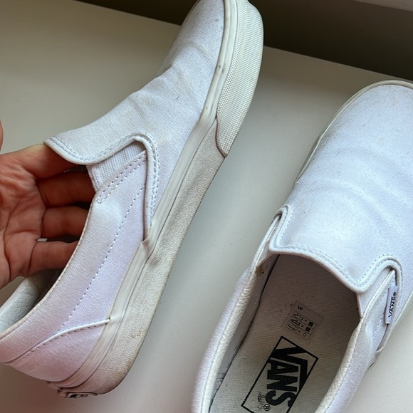White Slip On Vans - Picture 5 of 6